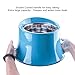 Super Design Elevated Dog Bowl Raised Dog Feeder for Food and Water, Non Spill Edges & Non Skid Sturdy Melamine Stand, Reduce Neck Stress, Less Regurgitating and Vomiting 1 Cup Blue