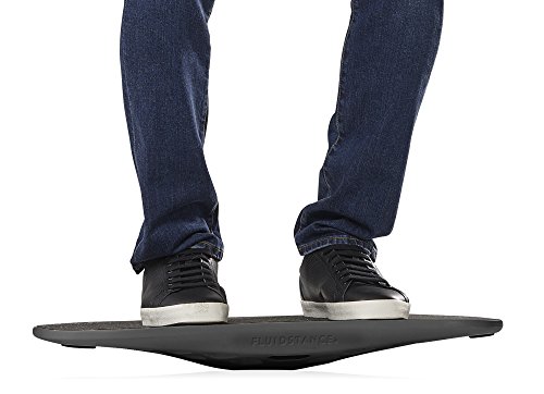 The Plane by FluidStance - Premium Standing Desk Balance Board - Designed to Keep The Body Moving - Improve Balance with Motion Board - Enhance Focus Without Disrupting Workflow (Storm)