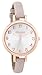Women's Watches by FERENZI | Elegant Rose Gold-Tone Grey-Beige PU Leather Thin Band Watch | FZ15501