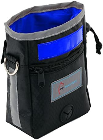 Pet Industries Blowout Sale Dog Treat Training Pouch with Poop Bag Dispenser, Waist & Shoulder Reflective Strap, 2 Zippered Pockets and Quick-Access Opening [Premium Edition]