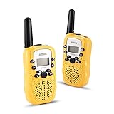Joylor Durable Walkie Talkies Twin Toy for kids,Easy To Use and Kids Friendly 2-Way Radio 3-5KM Range Interphone Outdoor Camping Hiking-Yellow