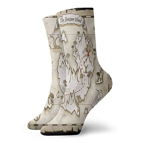 Socks for Girls Lightweight Skull Pirate Ship Kraken Fashion Socks