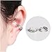 OwMell 925 Sterling Silver Non Pierced Ear Cuff Retro Twist Earrings For Men And Women