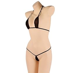 LinvMe Women's Sheer Mesh Micro Bikini Extreme