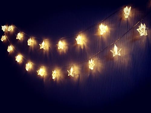 Ohbingo 20 Led Christmas Lights Star Photo Clips String Lights USB Operated Fairy Lights for Xmas, Bedroom, Indoor, Party, Patio Lights, Ideal Gift 12ft Warm White