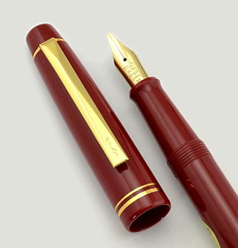 Pilot 78G Fountain Pen - Red, Double Broad Italic Stub (New with Converter)