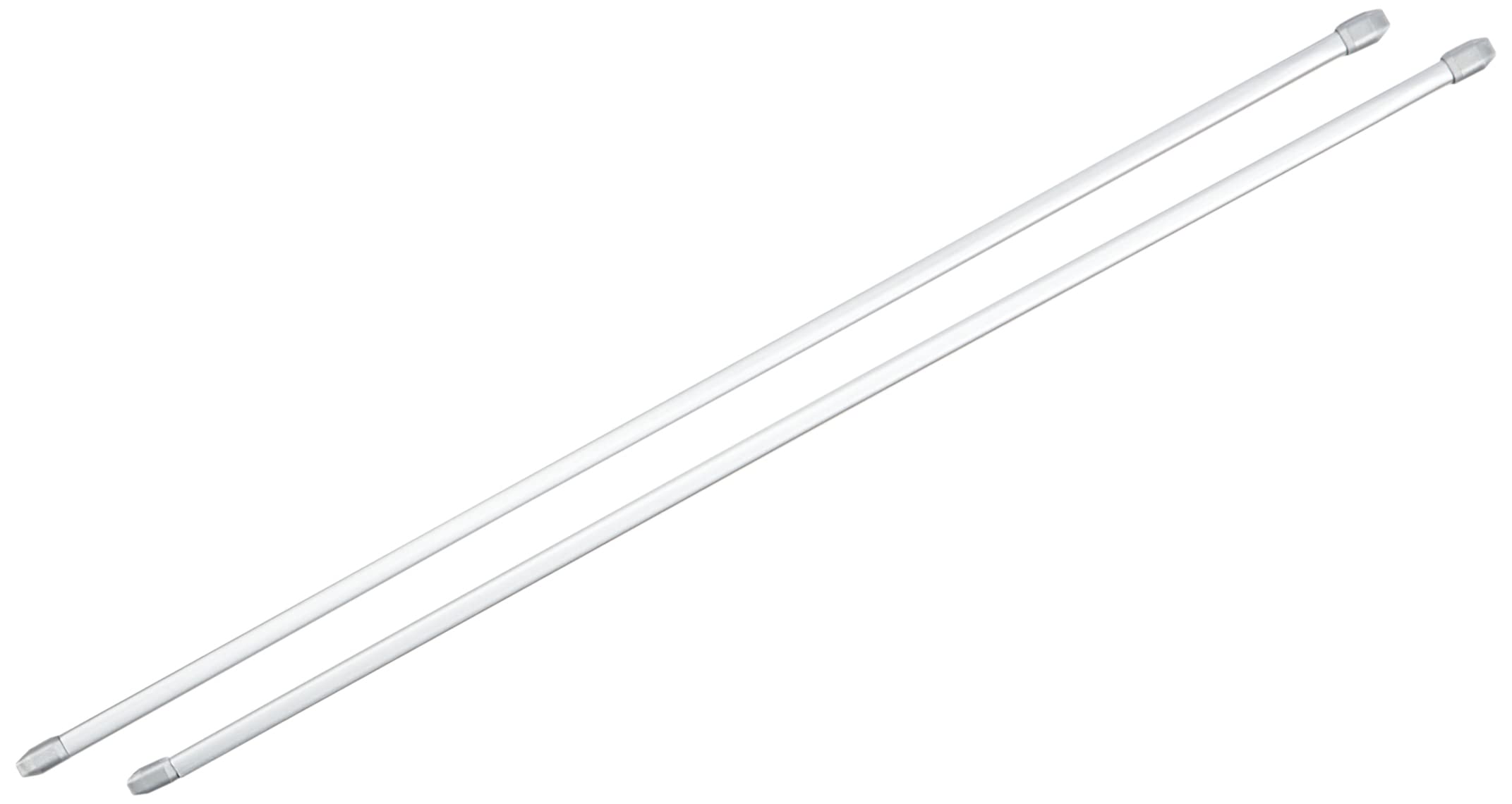 Gardinia Curtain Rod, Metal/Plastic, Silver-Matt Colour, 60-100 cm, 1233