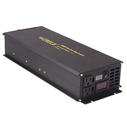 WZRELB 3000W Pure Sine Wave Solar Power Inverter Generator 24V DC to 120V AC Converter Car Inverter