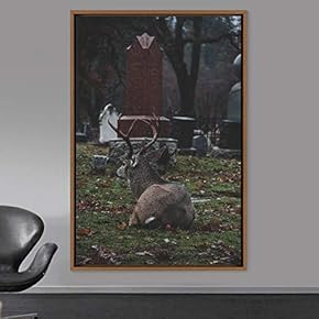 signwin Framed Canvas Wall Art Deer Animals Deer...