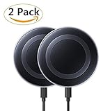 2 Pack Wireless Charger, GP Tech Ultra Slim Wireless Charging Pad for iPhone X, iPhone 8/8 Plus,Samsung Galaxy S8/S8 Plus,S7/S7 Edge,Note 8 (with all Qi enabled phones)