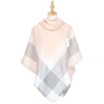 Womens Warm Long Shawl Wraps Large Scarves Knit Cashmere Feel Plaid Scarf