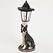 Bits and Pieces - Solar Dog Lantern-Solar Powered Garden Lantern - Resin Dog Sculpture with LED Light (Boston Terrier) - 13.5