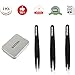 Beenus Expert Precision Eyebrow Tweezers Set 3-pieces Stainless Steel Slant Point & Flat Tip with Metal Box