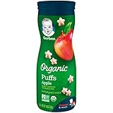 Gerber Organic Puffs Snack, Apple, 6 Count