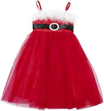 Internet Baby Girls Kids Christmas Party Red Paillette Tutu Dresses Xmas Gift For 1-6 Years Old