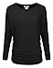 JJ Perfection Women's Stretchy Lightweight Boat Neck Long Sleeve Dolman Top