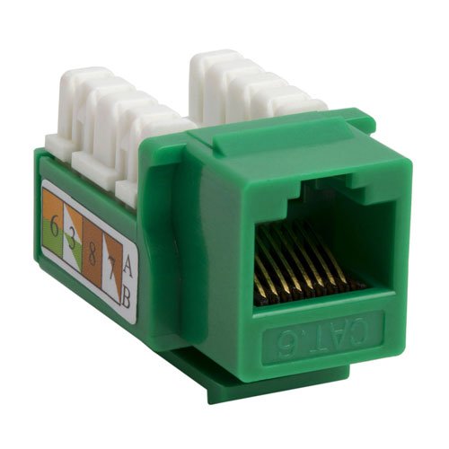 Cmple Cat6 RJ45 Punch Down Keystone Jack - Green