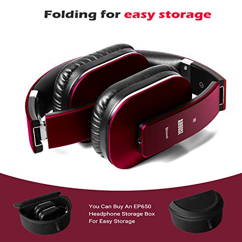 August EP650 Bluetooth Wireless Over Ear Headphones With AptX LL Low ...