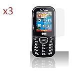 Pre-Cut 3 Pack Clear Protectot for Lg Cosmos 2 / 3 VN251 VN251S Bundle with Yellow Pry Too