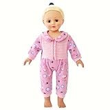 Highmall 16 Inches High Simulation Baby Doll's Clothes Pink Flower Printed Rompers Suit