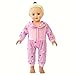 Highmall 16 Inches High Simulation Baby Doll's Clothes Pink Flower Printed Rompers Suit