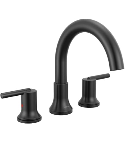 Moen TS983BL Doux Two-Handle Roman Tub Faucet, Valve Required