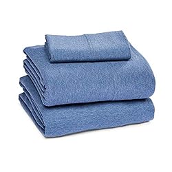 Amazon Basics Cotton Jersey 3-Piece Bed Sheet