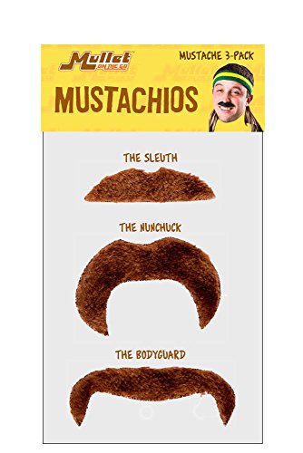 Mullet On The Go Mustachio 3-Pack
