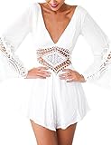 Youzee Summer Boho Women V neck Playsuit Party Jumpsuit Romper