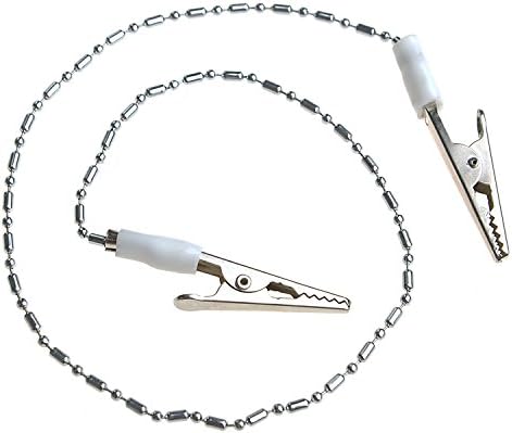 AZDENT® Dental Bib Napkin Clips Holder 16.5” Flexible Ball Chain (White)