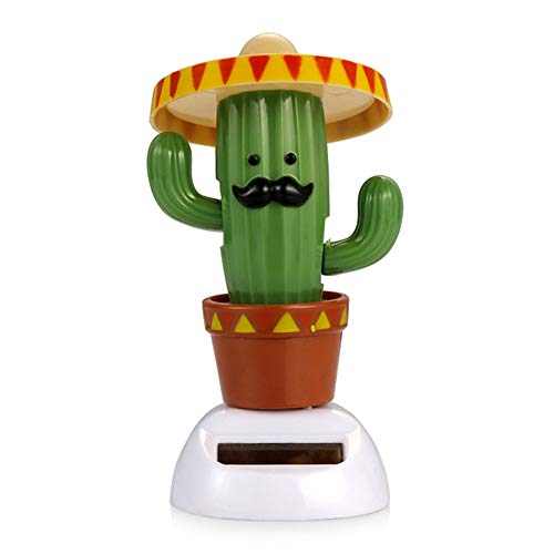 Leaftree - Solar Toy Car Decoration Car Solar Decoration Convenient Cute Cactus Colours Decorate Reduced Pressure