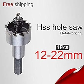 Generic 19mm : 12/13/14/15/16/17/18/19/20/21/22mm Hss hole saw drill bit Core drill bit Metalworking Metal drilling Power Tool Metal cutting