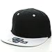 L.O.G.A. Plain Adjustable Snapback Hats Caps (Many Colors). (One Size, Black White)