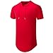 UNRESTRAINED Mens Urban Street Wear Swag Hood Tshirt,Red, M