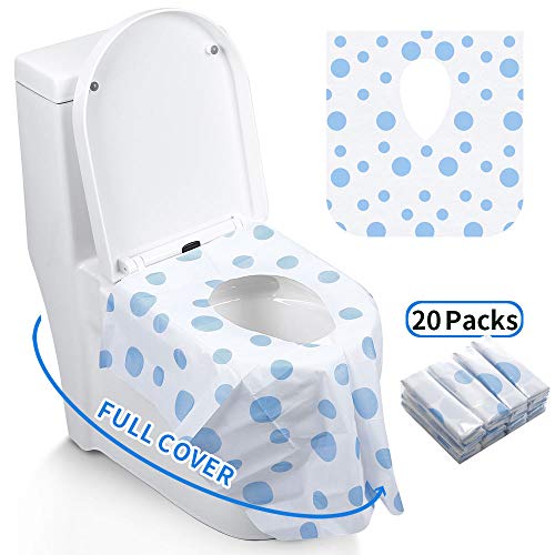 Toilet Seat Covers Disposable, Famard Extra Large Portable Potty Seat Covers for Toddlers, Soft and Waterproof Travel Potty Training Seat for Kids with Individually Wrapped (20 Packs) - Thumbnail 7
