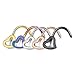 FIBO STEEL 5 Pcs Stainless Steel Heart Nose Rings set Screw Nose Piercing Jewelry,20G X5