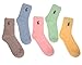 5 pairs Women's Super Soft Cozy Fuzzy Slipper Socks Microfiber Winter Warm Crew Home Socks