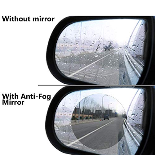 BRANDBITES Waterproof Film Rear View Mirror Side View Glass Anti-Fog Anti-Glare Rainproof Film for Universal Car Bus (2-Pack) BRANDBITES Waterproof Film Rear View Mirror Side View Glass Anti-Fog Anti-Glare Rainproof Film for Universal Car Bus (2-Pack)