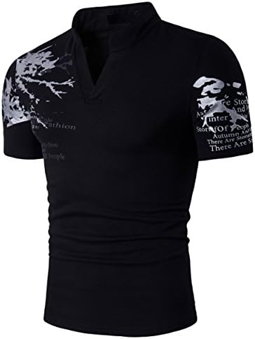 Men's Long Sleeve Polo Standing Collar Casual Golf Sweatshirt
