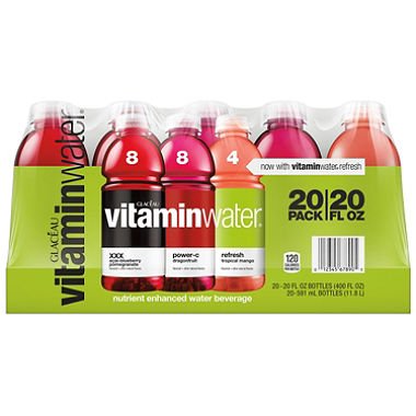 Glaceau VitaminWater, Variety Pack (20 fl. oz., 20 pk.) (pack of 2)