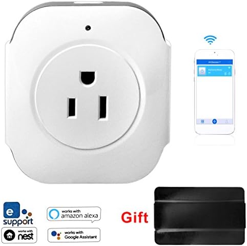Sonoff WiFi Smart Plug Mini Outlet Compatible with Alexa Echo and Google Assistant Remote Control Your Devices from Anywhere Timing Function