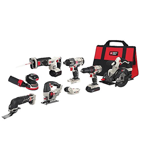 PORTER-CABLE 20V MAX* Cordless Drill Combo Kit, 8-Tool (PCCK6118