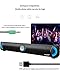 Osunlin Computer Speakers,Wired Computer Sound Bar,Stereo USB Powered Multifunctional Home Theater Desktop Soundbar Speaker for PC Cellphone Desktop Computer Tablets Laptop (Black)