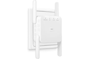 IDFFDVW WiFi Extender,WiFi Extender Signal Booster, WiFi Booster 1200Mbps WiFi 2.4&5GHz Dual Band(8500sq.ft) WiFi Signal Strong Penetrability 35 Devices 1-Tap Setup，360° Full Coverage, Supports Ethernet Port