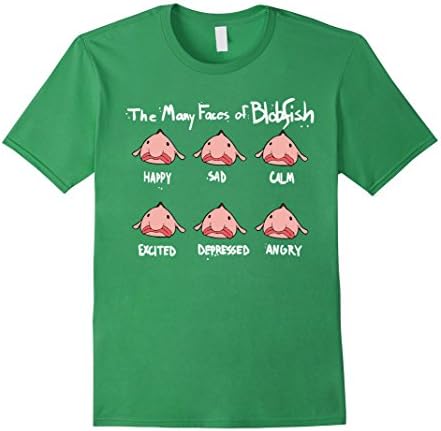 Men's The Many Faces Of Blobfish T-Shirt Small Grass