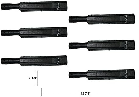 6 Pack - Cast Iron Burner Replacement for Select Brinkmann and Kenmore Gas Grills