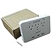USB Wall Charger,Portable Wall Mount Outlet Plug with Dual USB Charging Ports and Quick Charger 3.0,3-Outlet Adapter,LED Sensor Night Light,2 Slide Out Phone Holders for Cellphone by ZONV