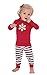 PajamaGram Matching Family Christmas Pajamas - Personalized, Red/Green, Men's, L