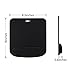 Mouse Pad with Memory Foam Wrist Rest, Non-Slip Rubber Base Mouse Mat for Typist Office, Black