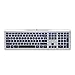 Hi-azul Wired Keyboard with 7 Colors Backlight Ergonomics Ultra Slim Keyboard with Chocolate Scissor-feet Key Caps for Desktop Computer and PC (for Windows)